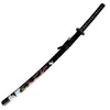 Katana decorativa in bambù, nera, con incisione del drago, Anteprima dell’immagine prodotto 14