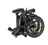 A folded black electric bicycle is shown against a white background. Produktbild-Vorschau