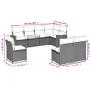 8-tlg. Garten-Sofagarnitur mit Kissen Beige Poly Rattan Produktbild-Vorschau 3