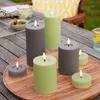 LED Teelichter mit Timer Outdoor 6,5x5cm Hellgrün / Produktbild-Vorschau 2