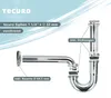 tecuro Röhrengeruchsverschluss Siphon für Waschbecken, 1 Produktbild-Vorschau 3
