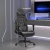 vidaXL Gaming-Stuhl mit Fußstütze Schwarz und Grau Produktbild-Vorschau 2