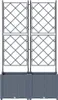 A front view of two connected garden planters with trellises. Náhľad obrázku produktu