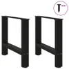 vidaXL Gambe del tavolino nero 2 pezzi 60x(42-43) cm Anteprima dell’immagine prodotto 2