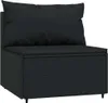 vidaXL 4-tlg. Garten-Lounge-Set mit Kissen Schwarz Poly Produktbild-Vorschau 6