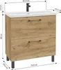 Mobile lavabo DomoDomo 80x80 cm con lavabo - mobile bagno Anteprima dell’immagine prodotto 7