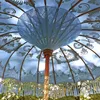 Sonnenschirm Bali Schirm 180 cm Hellblau Gold Bemalung Produktbild-Vorschau 3
