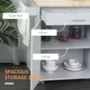 HOMCOM Desserte de cuisine sur roulettes chariot de service Voir les images du produit 3