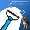 Blaue Doppelseitige Hunde- Katzenbürste für Langhaar, Produktbild-Vorschau 3