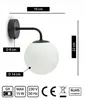 Led Wandleuchte, Glas Wandlampe Innen W15, G9 - Nachtlampe Produktbild-Vorschau 4