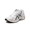 A single white and black Asics running shoe is shown against a white background. Produktbild-Vorschau