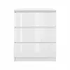 A white, three-drawer chest of drawers against a white background. Produktbild-Vorschau