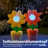 Seifenblasen Blumentopf gelb orange 13,5x31x15cm Kunststoff Produktbild-Vorschau 3