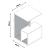 A technical drawing of a side table with dimensions indicated. Produktbild-Vorschau