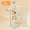 A diagram of a cat tree with dimensions and specifications. Produktbild-Vorschau