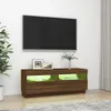A TV stand with LED lighting in a room setting. Náhled obrázku produktu
