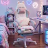 Sedia da gaming ergonomica, con poggiapiedi, rivestita in Anteprima dell’immagine prodotto 2