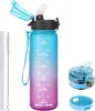 Gourde pour enfants 500ml avec paille Marqueurs de temps Voir les images du produit 1