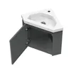 40 cm Anthrazit Matt Badmöbel Set Eckwaschtisch mit Produktbild-Vorschau 5