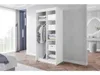 Easy4You L1 100 cm Weiß Schiebetüren Kleiderschrank Produktbild-Vorschau 4