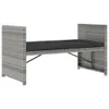 5-tlg. Garten-Lounge-Set mit Auflagen Poly Rattan Grau Produktbild-Vorschau 5
