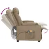 masážne kreslo vidaXL Electric Taupe Fabric Náhľad obrázku produktu 6