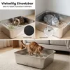 Katzentoilette Groß Katzenklo Edelstahl 44.5x34.5x14.5cm, Produktbild-Vorschau 3