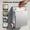 Wiltec Designer Briefkasten V19 Edelstahl 370 x 102 x 370 Produktbild-Vorschau 4