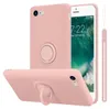 A pink iPhone case with a ring holder is shown from multiple angles. Náhled obrázku produktu