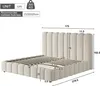 Lit rembourré hydraulique Flieks 160 x 200 cm avec sommier Voir les images du produit 4