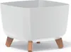 nabbi Plastový kvetináč na nožičkách DGQL300 29 cm - biela Náhľad obrázku produktu 1