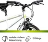 Close-up view of the front of a white tandem bicycle. Produktbild-Vorschau