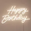 Relaxdays LED Schild, Happy Birthday, leuchtende Produktbild-Vorschau 6