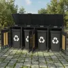 Mülltonnenbox 4er mit Klappdeckel, abschließbar, vertikaler Produktbild-Vorschau 8