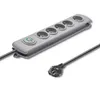 Qoltec 50272 listwa przeciwprzepięciowa szara 5 gniazd 230 Podgląd zdjęcia produktu 1