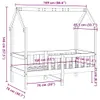 Kinderbett Hausbett Wachsbraun 80x160 cm Massivholz Kiefer Produktbild-Vorschau 9