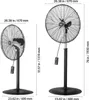 VEVOR Ventilatore industriale da piedistallo, 670 mm, Anteprima dell’immagine prodotto 8