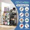 Portasci da garage, autoportante, realizzato in acciaio Anteprima dell’immagine prodotto 3