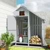 Outsunny Gartenschrank Holz Outdoor wetterfest Produktbild-Vorschau 2