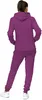 Damen Jogginganzug einfarbig 100% Baumwolle 586 Lila 3XL Produktbild-Vorschau 4