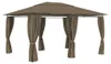vidaXL Zahradní stan se závěsy 4x3 m Taupe 180 g/m² Náhled obrázku produktu 7