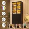 Merax Vitrine 2er mit LED-Beleuchtung per App, Produktbild-Vorschau 12