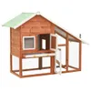 vidaXL Schowek na króliki 140x63x120 cm lite drewno jodłowe Podgląd zdjęcia produktu 9