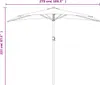 vidaXL Ombrellone da balcone con palo in alluminio color Anteprima dell’immagine prodotto 8
