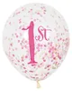 Luftballon Ø30cm Konfetti ca.30cmØ/ 6 Stück 1st Birthday Produktbild-Vorschau 1