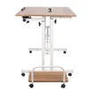 A white background studio shot of a height-adjustable computer desk. Produktbild-Vorschau