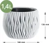 Doniczka okrągła Sandy Bowl 18 cm biała Podgląd zdjęcia produktu 4