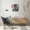 Wanduhr - Quadrat - Glasuhr - Frau Gesicht Kunst - 40x40cm Produktbild-Vorschau 6