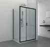 Elite Schiebetür Schwarz 118-122x195cm mit Soft Close, 8mm Produktbild-Vorschau 2