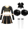 Costume da cheerleader scintillante per ragazze - set di Anteprima dell’immagine prodotto 1